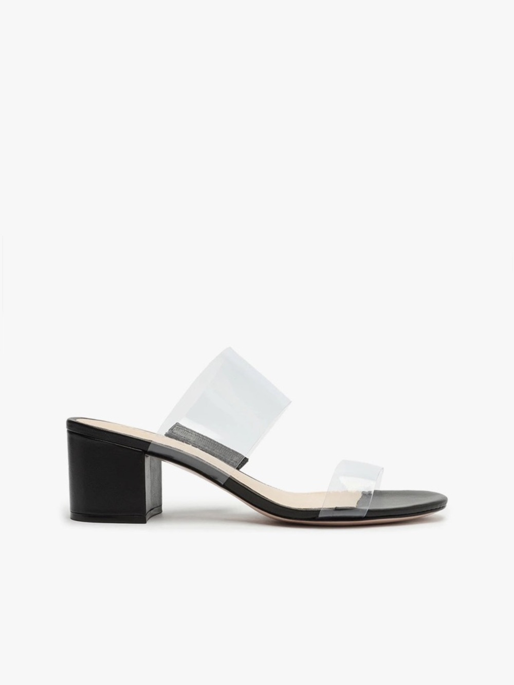 SCHUTZ Victorie Block Heel Mule Sandal Black Size 8.5 - Picture 2 of 11